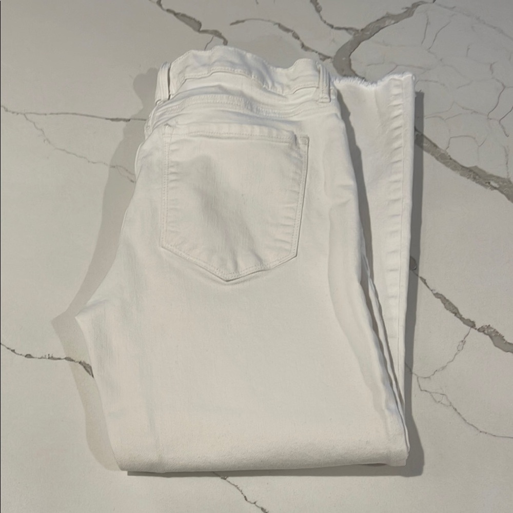 EUC Banana Republic white crop jeans size 28P
